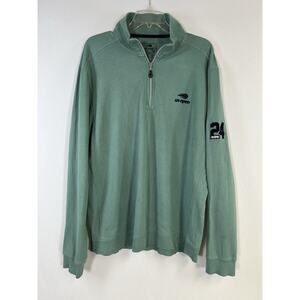 US Open Tennis Championships New York City 1/4 Zip Pullover Green Size XL